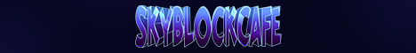 SkyblockCafe Minecraft server banner